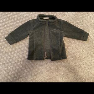 Columbia grey fleece jacket 6-12 months